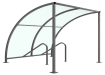 VS1 Shelter with PETG Roof - 2.0m Wide 