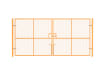 Yellow Double Leaf Vehicle Site Gate Kit