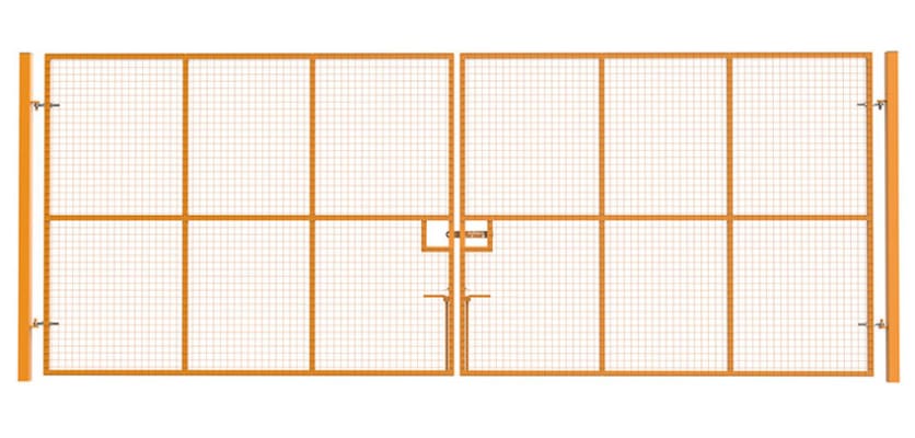 Yellow Double Leaf Vehicle Site Gate Kit