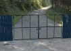 Double Leaf Vehicle Site Gate Kit installed at building site 