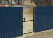 Black Single Leaf Pedestrian Site Gate Kit Installed