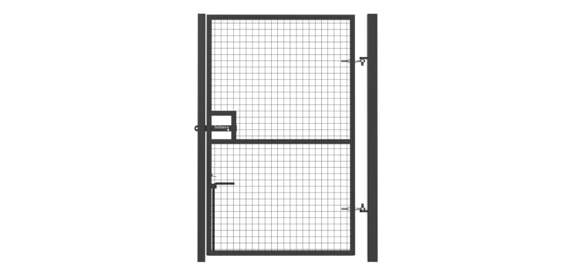 Black Single Leaf Pedestrian Site Gate Kit
