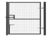 Black Single Leaf Pedestrian Site Gate Kit