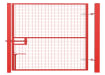 Red Pedestrian Site Gate Kit