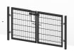 1.2m high x 7.0m wide Twin Mesh Double Leaf Gate In Black