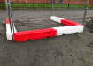 A small perimeter set up using Rota Slot Ballast Barriers with Mesh Temporary Fencing Panels 