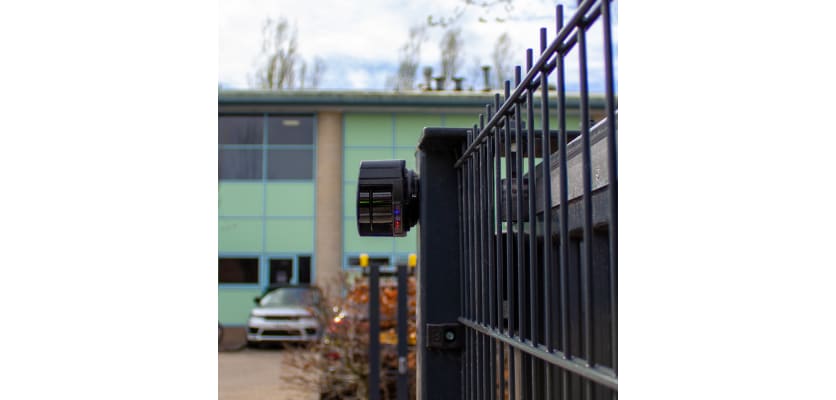 The BEA LZR Laser Scanner attached to a Gate Post 