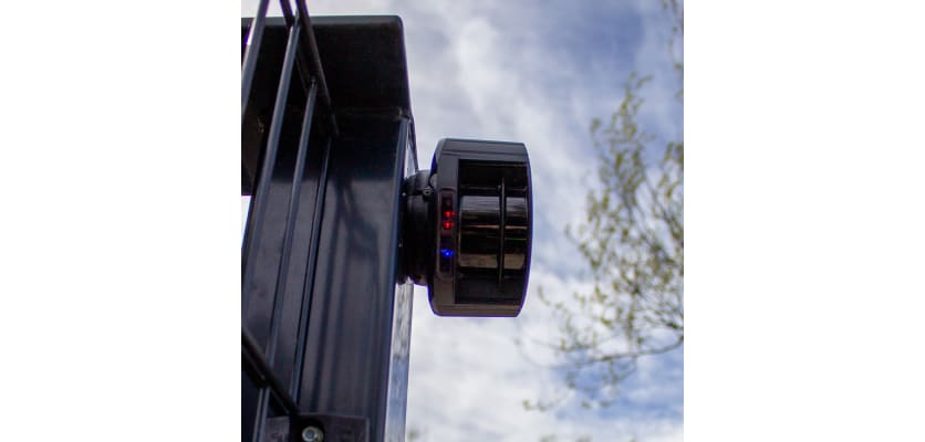 The Laser Scanner Unit attached to a gate 