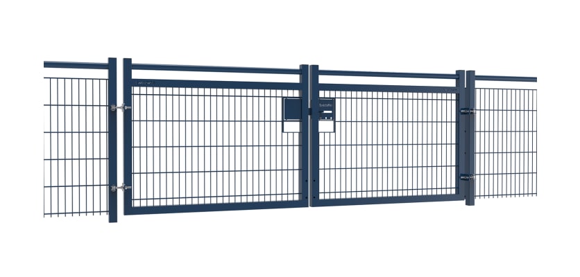 868 mesh SpectaRail double leaf gate for security