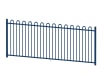 A bay of 1.5m EnviroRail Play Sec Bow Top Railings in Blue