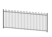A bay of 1.5m EnviroRail Play Sec Bow Top Railings in Grey
