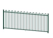 A bay of 1.5m EnviroRail Play Sec Bow Top Railings in Green