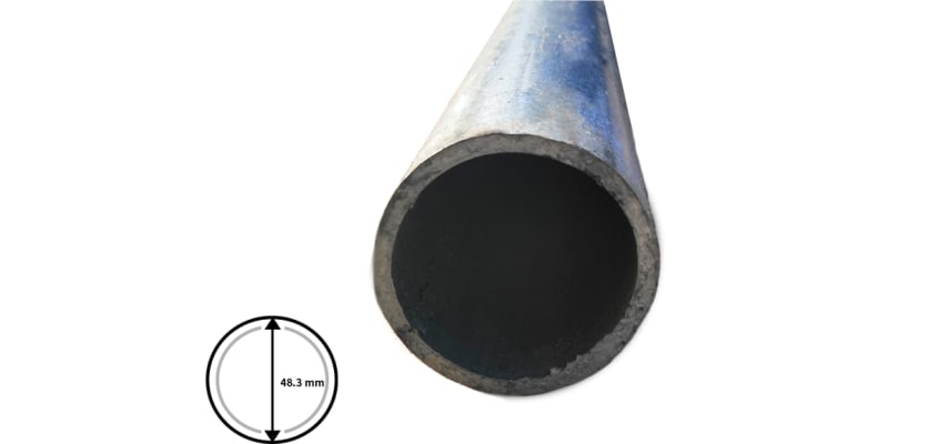 Front-facing end of Scaffolding Tube 