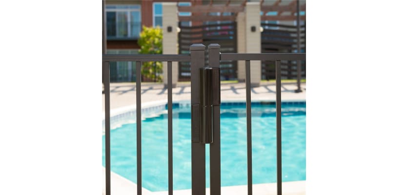 Locinox Tiger Hydraulic Gate Closer attached to a Gate