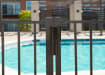 Locinox Tiger Hydraulic Gate Closer attached to a Gate
