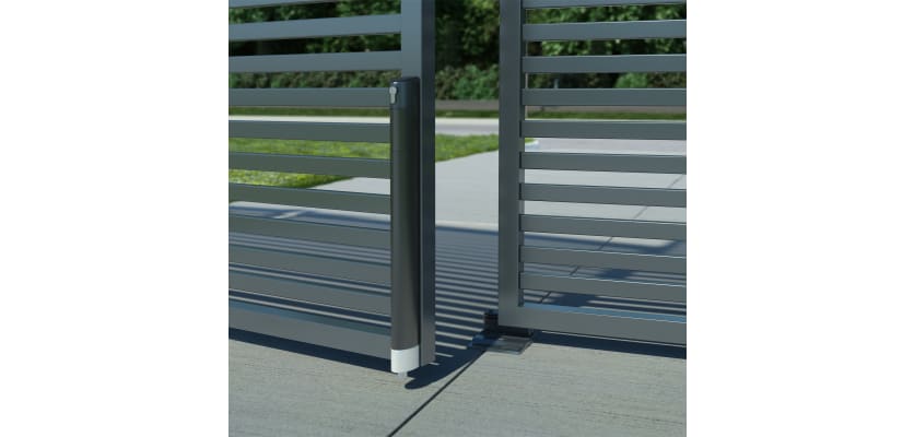 Bolt-on Off-centred Ground Stop attached to a Gate 
