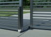 Bolt-on Off-centred Ground Stop attached to a Gate 