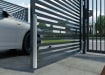 Off Centred Adjustable Ground stop attached to a Gate that is in use 