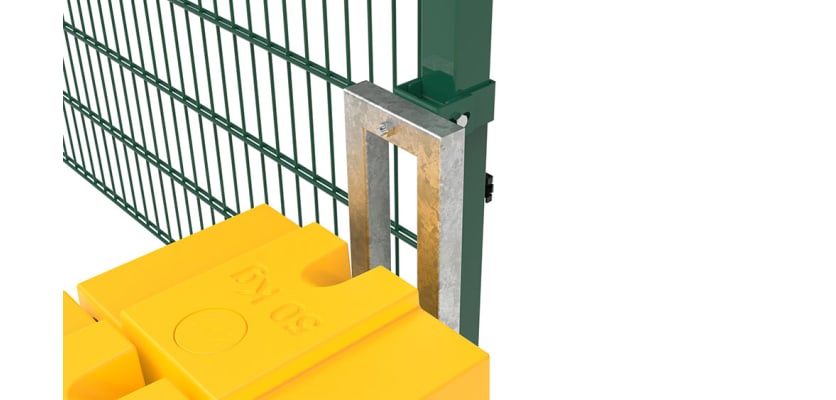 Image showing how the ballast system attaches to the Rapidshield 868 Mesh in Green