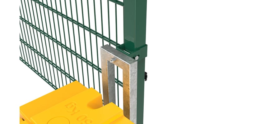 Image showing how the ballast system attaches to the Rapidshield 868 Mesh in Green