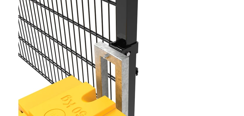 Image showing how the ballast system attaches to the Rapidshield 868 Mesh in Black 