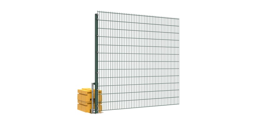 2.4m High RapidShield 868 Mesh Fencing with Ballast system - Green