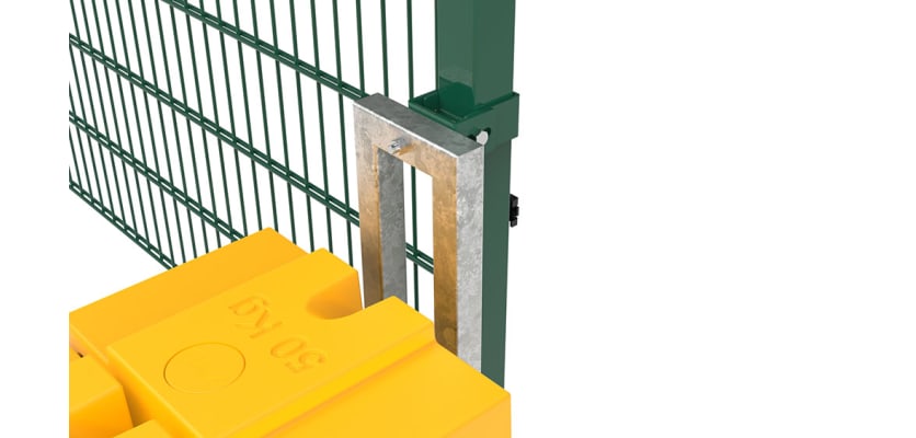 Image showing how the ballast system attaches to the Rapidshield 868 Mesh in Green