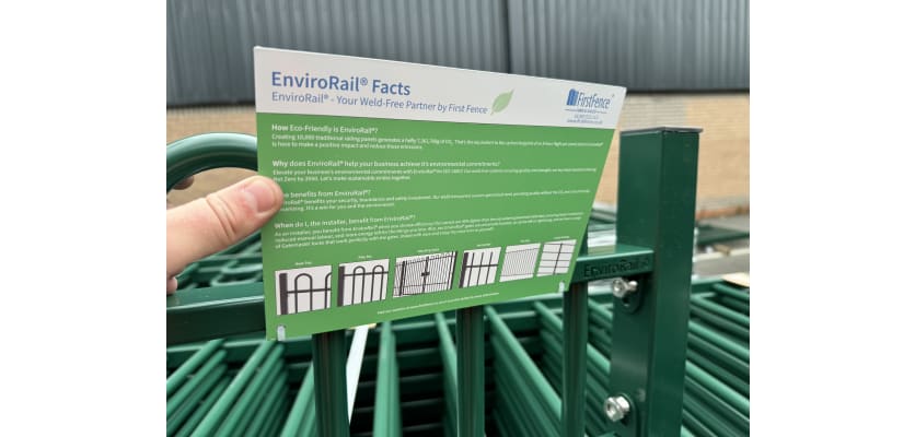 Showing the intformation plaque that comes with each Mini EnviroRail Sample