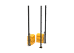 RapidShield 2.4m High Corner Posts and Ballast System - Black Powder Coated Finish