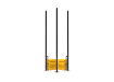 RapidShield 3.0m Corner Post Kits with ballast block system - Black 