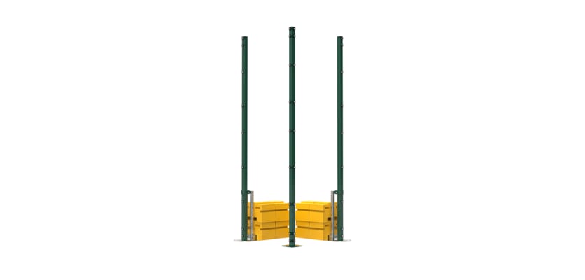 RapidShield 3.0m Corner Post Kits with ballast block system - Green