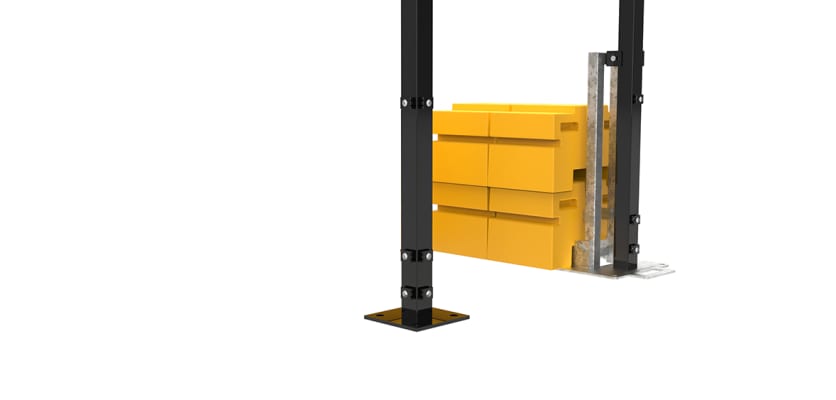 3.0m High RapidShield Corner Post Systems - Black Powder Coated Finish