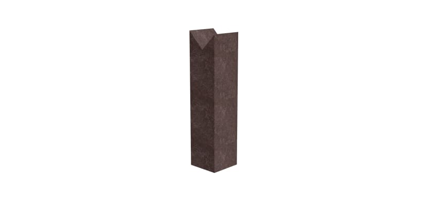 Plastic Composite Knee Rail Birdsmouth Post in Brown