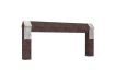 Angled view of the Plastic Composite Knee Rail Fencing in Brown