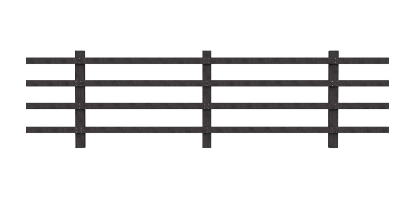 Black four rail system