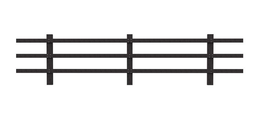 Black three rail system