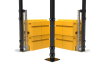 1.8m High RapidShield 868 Mesh Corner Post Systems - Black Powder Coated Finish
