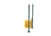 RapidShield 1.8m High 868 Mesh Corner Posts and Ballast System - Green Powder Coated Finish