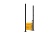 RapidShield 1.8m High 868 Mesh Corner Post Kits with ballast block system - Black 