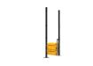 RapidShield 2.0m High 868 Mesh Corner Post Kits with ballast block system - Black 
