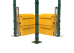 2.0m High RapidShield 868 Mesh Corner Post Systems - Green Powder Coated Finish