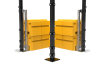 2.0m High RapidShield 868 Mesh Corner Post Systems - Black Powder Coated Finish