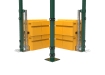 2.4m High RapidShield 868 Mesh Corner Post Systems - Green Powder Coated Finish