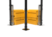 2.4m High RapidShield 868 Mesh Corner Post Systems - Black Powder Coated Finish