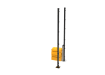 RapidShield 2.4m High 868 Mesh Corner Posts and Ballast System - Black Powder Coated Finish