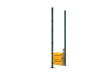 RapidShield 2.4m High 868 Mesh Corner Post Kits with ballast block system - Green