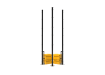 RapidShield 3.0m High 868 Mesh Corner Post Kits with ballast block system - Black 