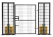 Head on view of the RapidShield 2.0m High x 1.2m Wide Single Leaf Gate with Black Finish