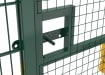 Close up of the Sliding Latch for the RapidShield 2.0m High x 1.2m Wide Single Leaf Gate Kit - Green Finish
