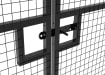 Close up of the Sliding Latch for the RapidShield 2.0m High x 4.0m Wide Double Leaf Gate Kit - Black Finish